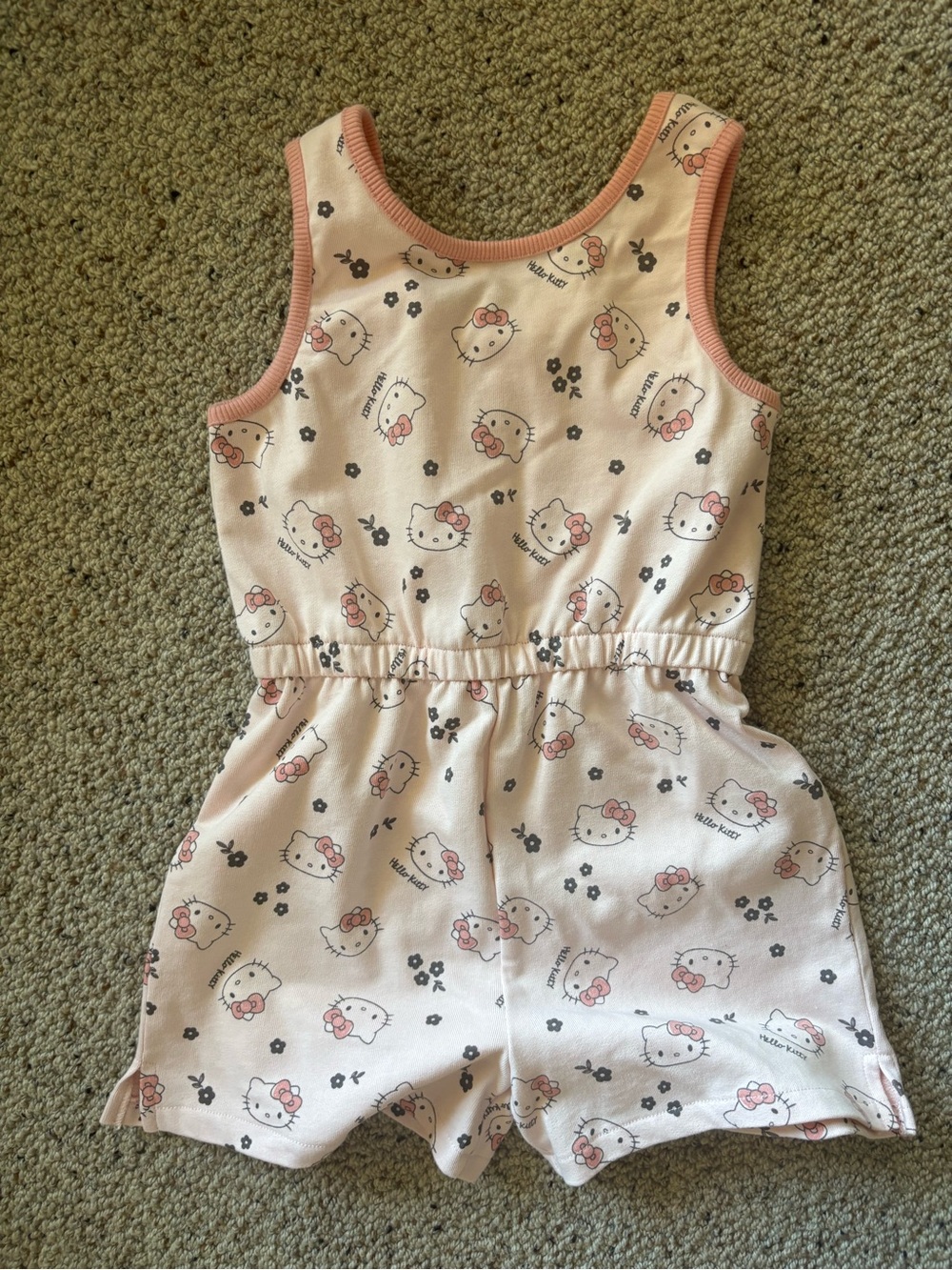 H&M- Sanrio Hello Kitty Light Pink Sleeveless Romper- size 7